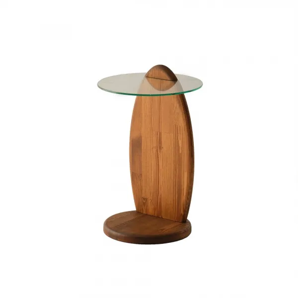 Príručný stolík / Odkladací stolík Surf - Chesnut, Transparent