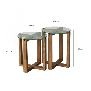 Sada odkladacích stolíkov (2 kusy) Amalfi - Walnut