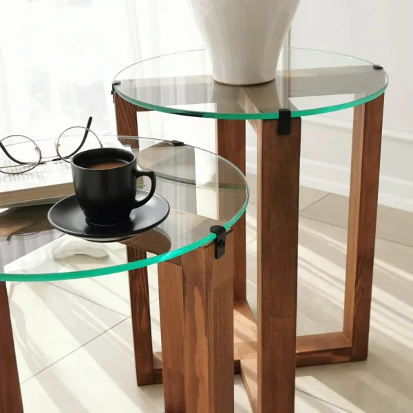 Sada odkladacích stolíkov (2 kusy) Amalfi - Walnut