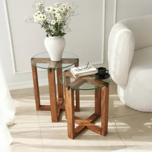 Sada odkladacích stolíkov (2 kusy) Amalfi - Walnut