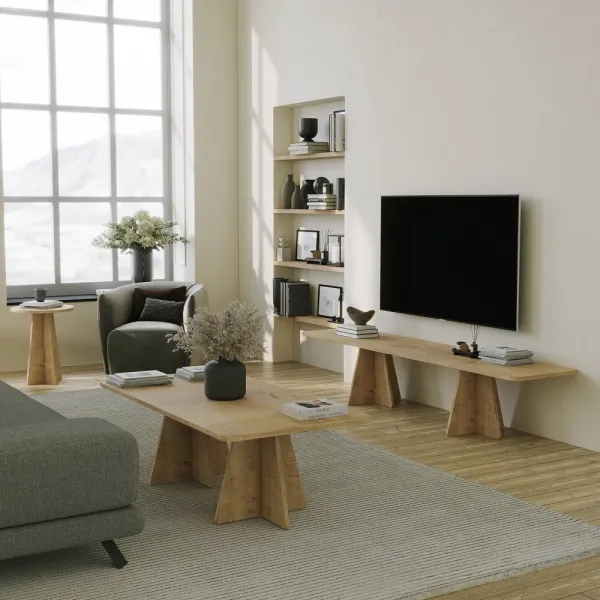TV stolík Mushroom - Sapphire Oak