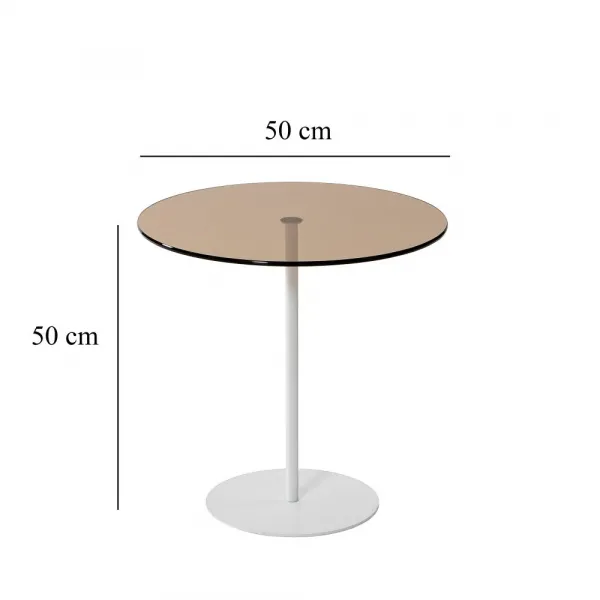 Príručný stolík / Odkladací stolík Chill-Out - White, Bronze