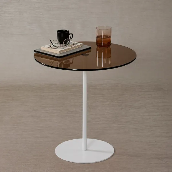 Príručný stolík / Odkladací stolík Chill-Out - White, Bronze