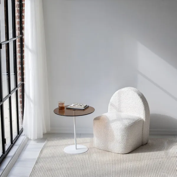 Príručný stolík / Odkladací stolík Chill-Out - White, Bronze