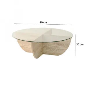 Konferenčný stolík Lily Travertine