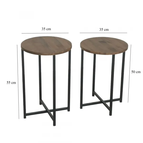 Konferenčný stolík Neta Set - Walnut