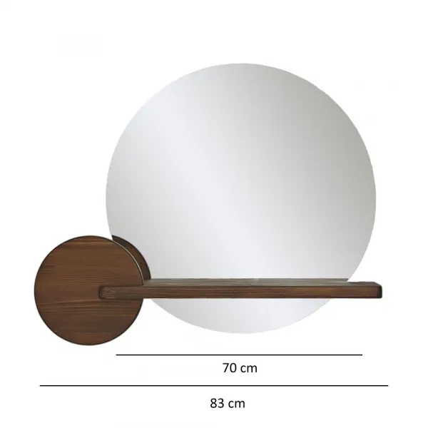 Zrkadlo Points - Walnut