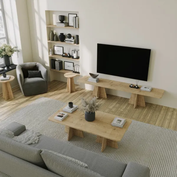 Konferenčný stolík Mushroom 2 - Sapphire Oak