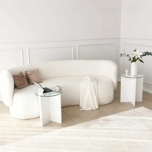 Sada odkladacích stolíkov (2 kusy) Lily - White