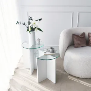 Sada odkladacích stolíkov (2 kusy) Lily - White