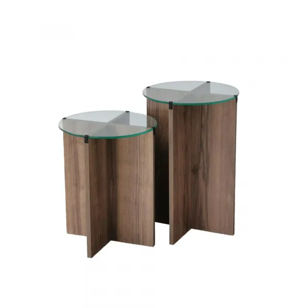 Sada odkladacích stolíkov (2 kusy) Lily - Walnut