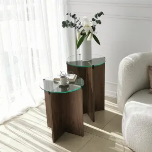 Sada odkladacích stolíkov (2 kusy) Lily - Walnut