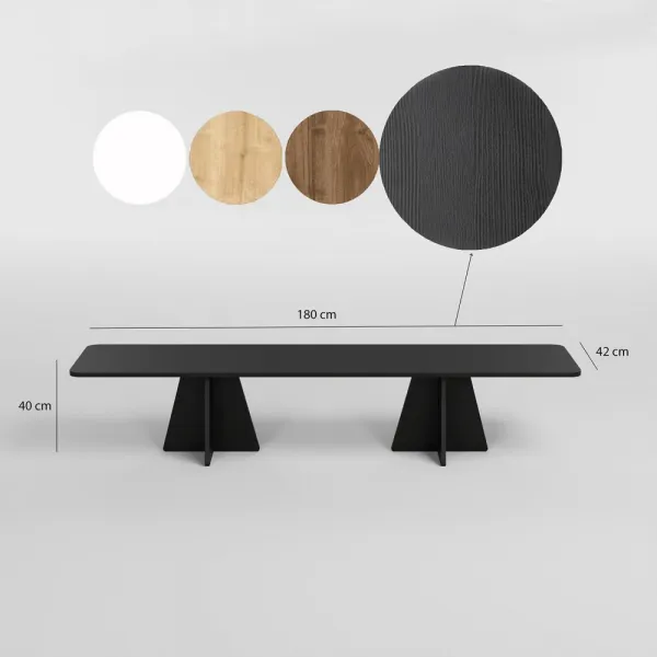 TV skrinka / Obývacia stena Mushroom - Black