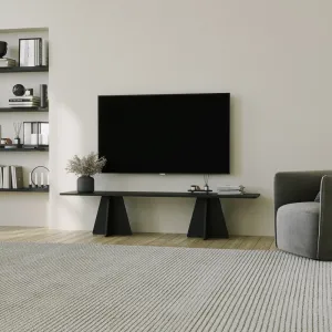 TV skrinka / Obývacia stena Mushroom - Black