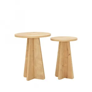Sada odkladacích stolíkov (2 kusy) Mushroom - Sapphire Oak