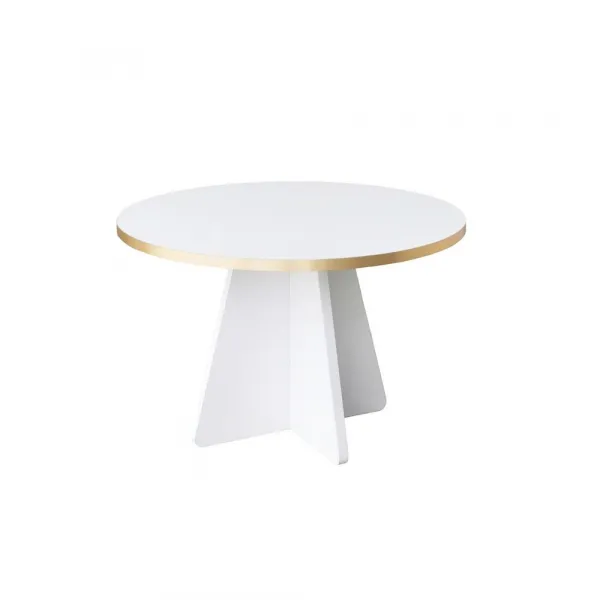 Konferenčný stolík Mushroom - Gold, White v2