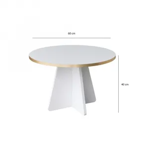 Konferenčný stolík Mushroom - Gold, White v2