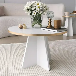 Konferenčný stolík Mushroom - Gold, White v2
