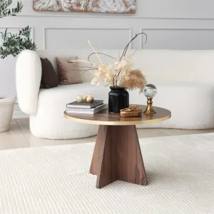 Konferenčný stolík Mushroom - Gold, Walnut v2