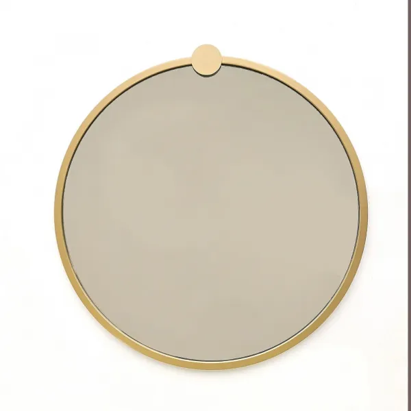 Zrkadlo Gold Metal Çerçeve Yuvarlak Ayna A708