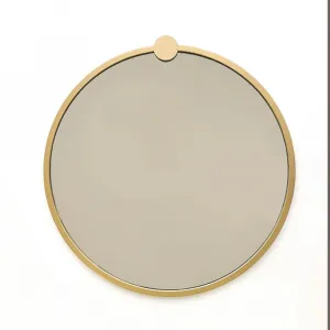 Zrkadlo Gold Metal Çerçeve Yuvarlak Ayna A708