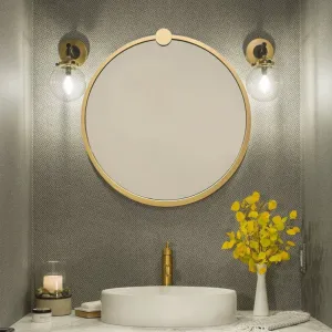 Zrkadlo Gold Metal Çerçeve Yuvarlak Ayna A708