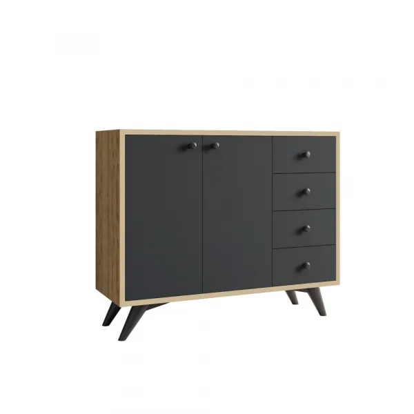 Viacúčelová skrinka Waga - Oak, Anthracite