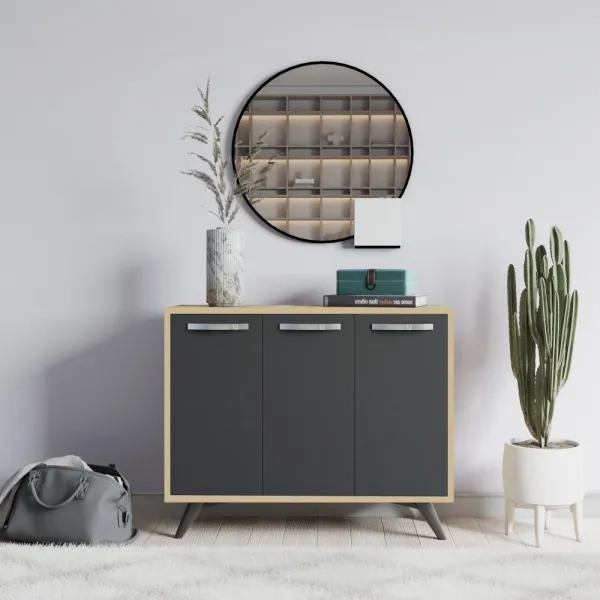Viacúčelová skrinka Piffa - Oak, Anthracite