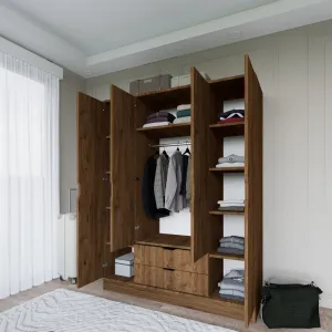 Šatníková skriňa 1600-046 - Walnut