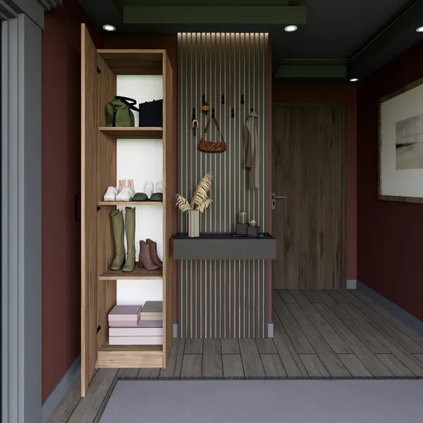 Šatníková skriňa Yaman 1 Door - Walnut