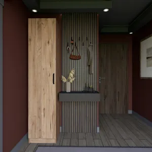 Šatníková skriňa Yaman 1 Door - Walnut