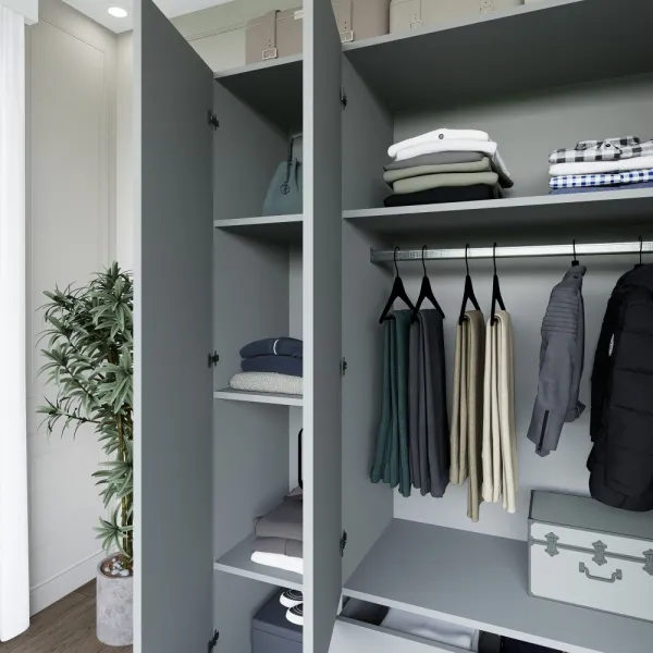 Šatníková skriňa Yaman Luna 1600-037 - Grey