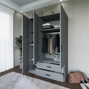 Šatníková skriňa Yaman Luna 1600-037 - Grey