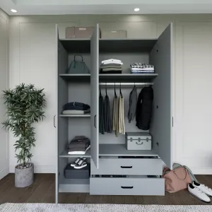 Šatníková skriňa Yaman Luna 1600-037 - Grey
