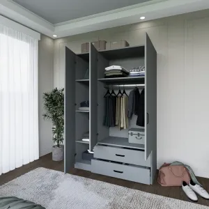 Šatníková skriňa Yaman Luna 1600-037 - Grey