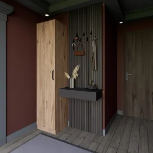 Šatníková skriňa Yaman 1 Door - Walnut