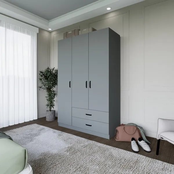 Šatníková skriňa Yaman Luna 1600-037 - Grey