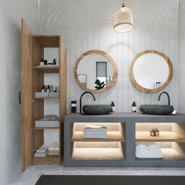 Šatníková skriňa Yaman 1 Door - Walnut