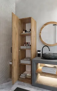 Šatníková skriňa Yaman 1 Door - Walnut