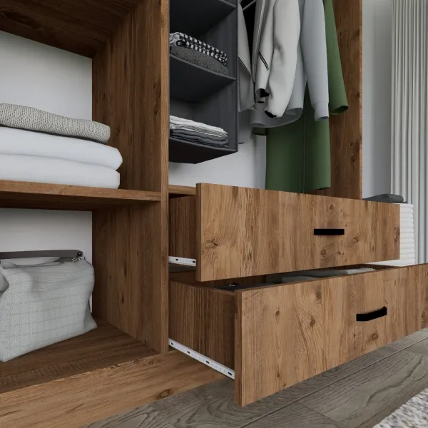 Šatníková skriňa Yaman 1600-027 - Walnut
