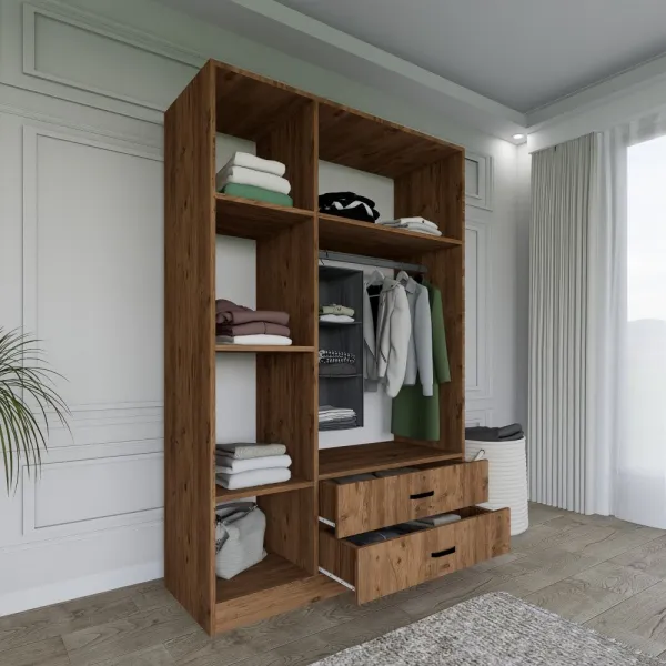 Šatníková skriňa Yaman 1600-027 - Walnut