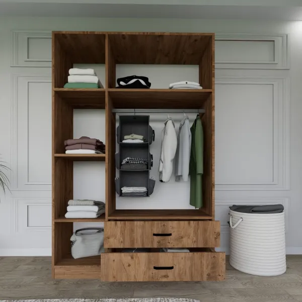 Šatníková skriňa Yaman 1600-027 - Walnut