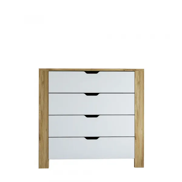 Komoda Nisan 1600-026 - White, Walnut