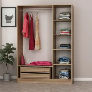 Šatníková skriňa Kale Dark Grey - 2285