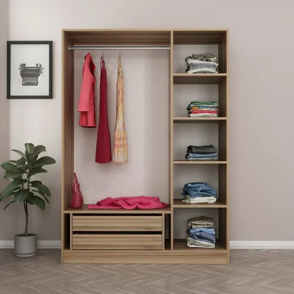 Šatníková skriňa Kale Dark Grey - 2285