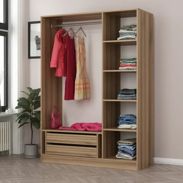 Šatníková skriňa Kale Dark Grey - 2285
