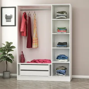 Šatníková skriňa Kale White Black - 2274