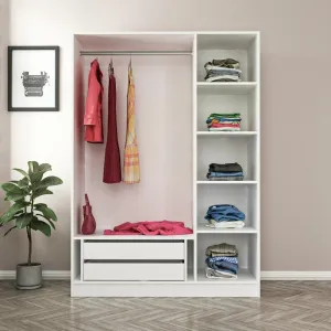 Šatníková skriňa Kale White Black - 2274