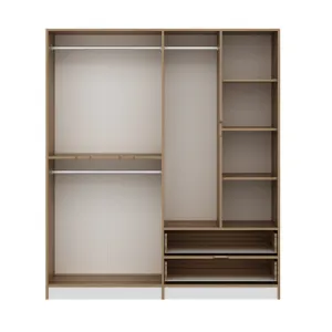 Kalune Design Šatní skříň Elina 180 cm bílá/ořech