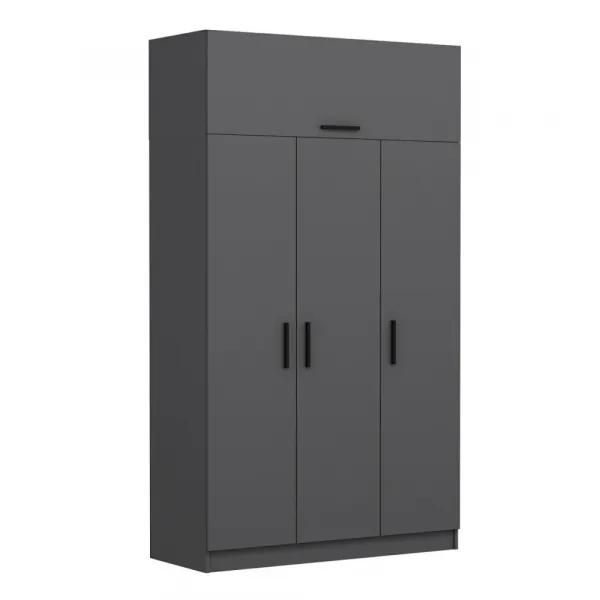 Šatníková skriňa Minar 3 Kapak 2 Çekmece 235 - Anthracite